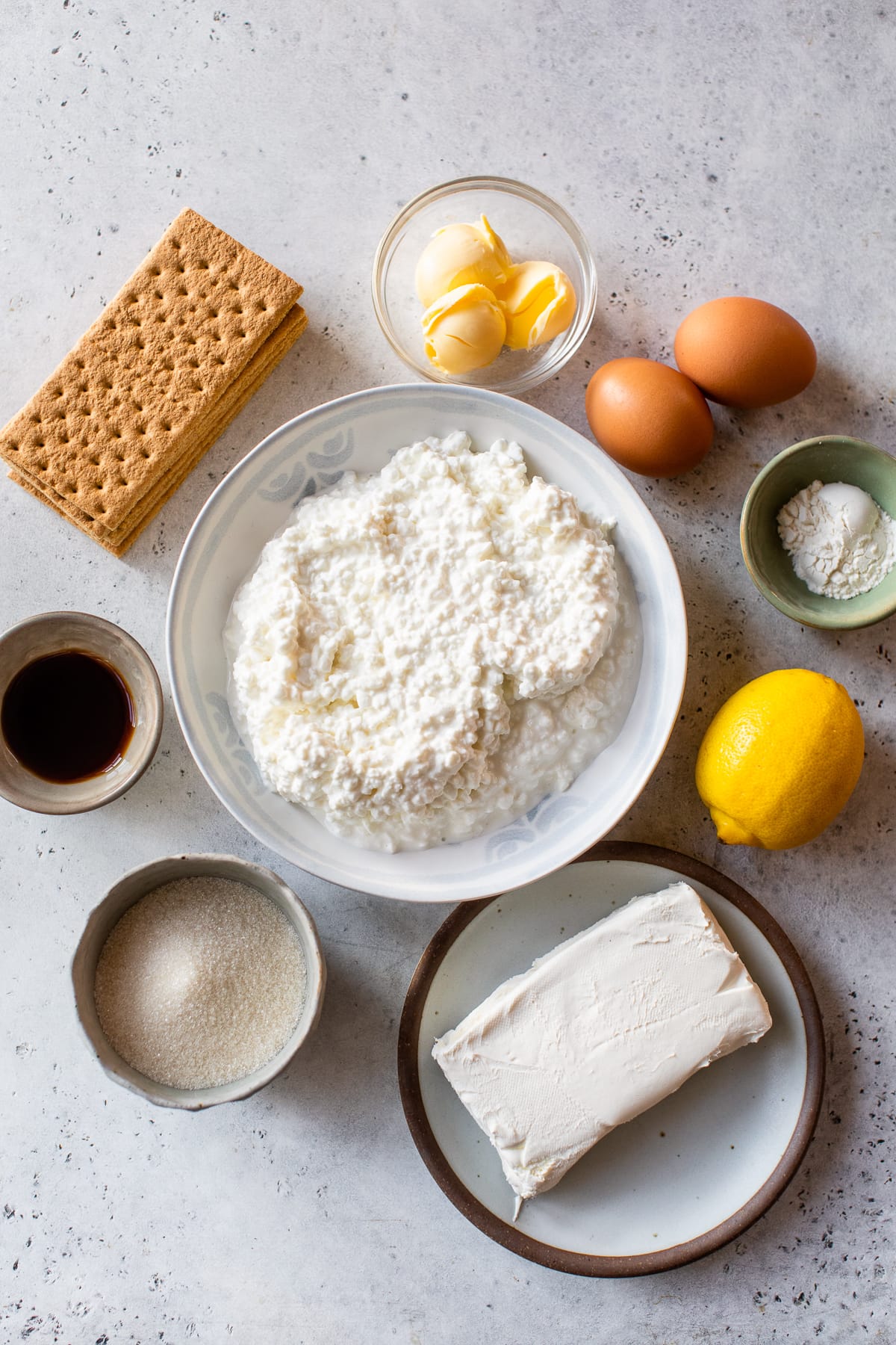 Cottage Cheese Cheesecake ingredients