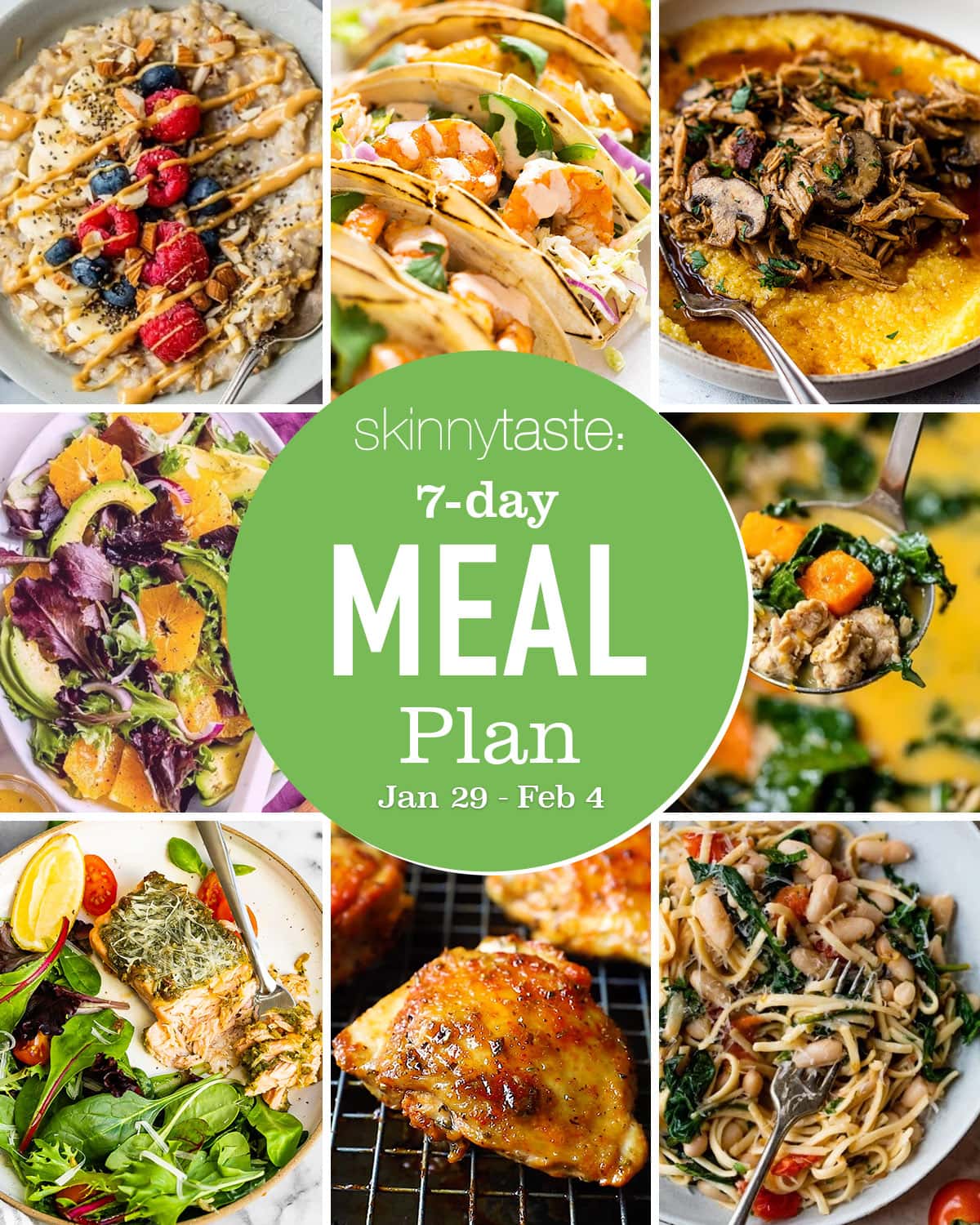 Free 7 Day Healthy Meal Plan (Jan 29-Feb 4) - Skinnytaste