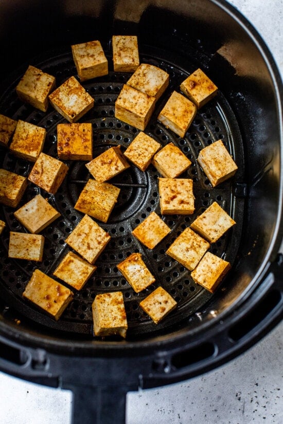 Air Fryer Peanut Curry Tofu
