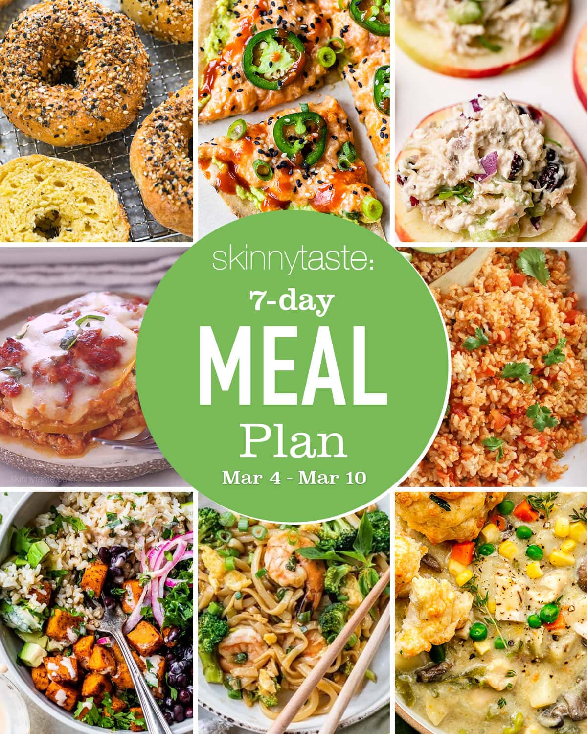Free 7 Day Healthy Meal Plan (March 4-10)