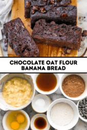 Chocolate Oat Flour Banana Bread