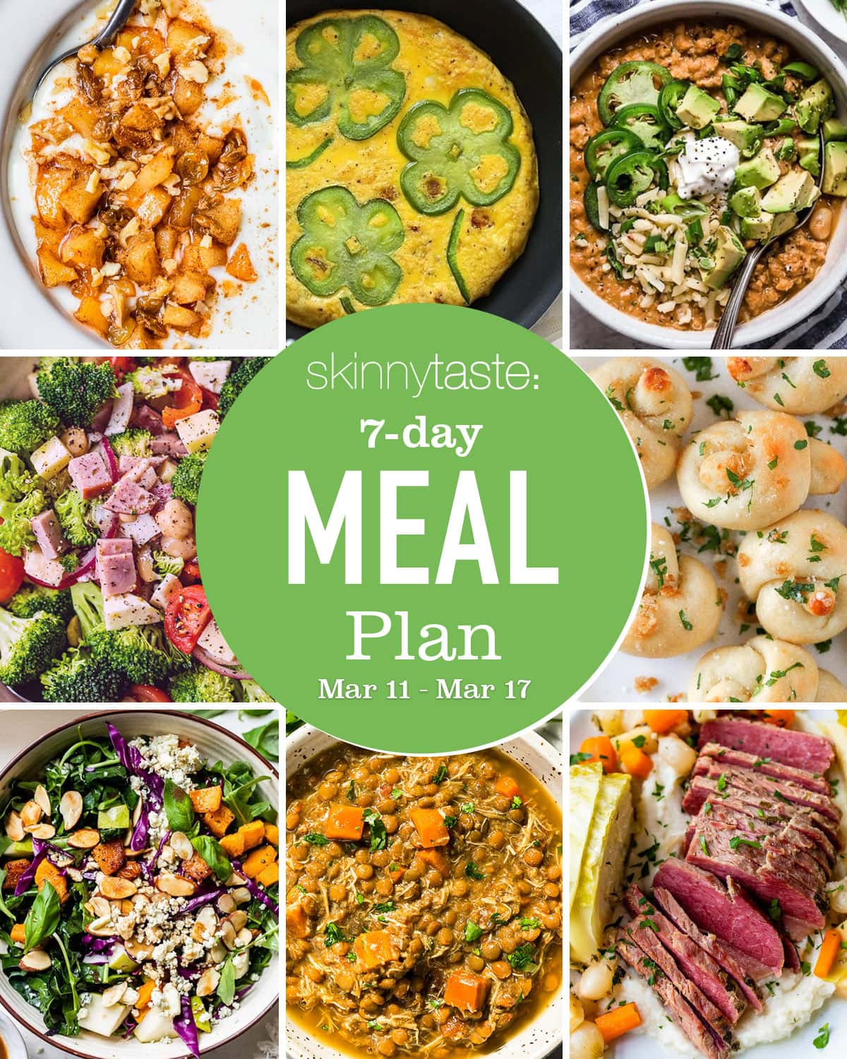 Free 7 Day Healthy Meal Plan (March 11-17)