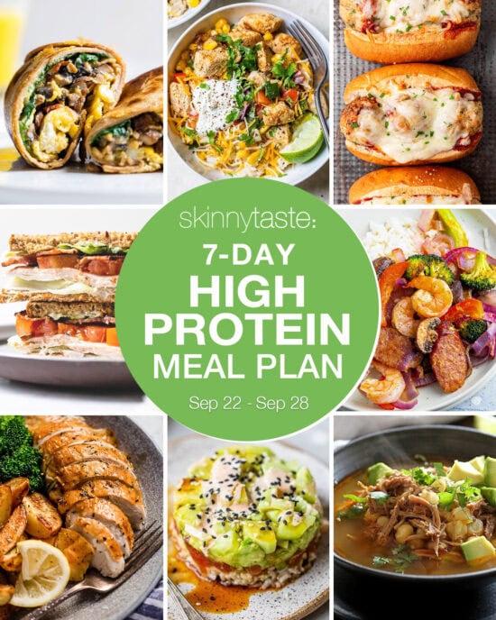 7 Day High Protein Diet Meal Plan - Skinnytaste