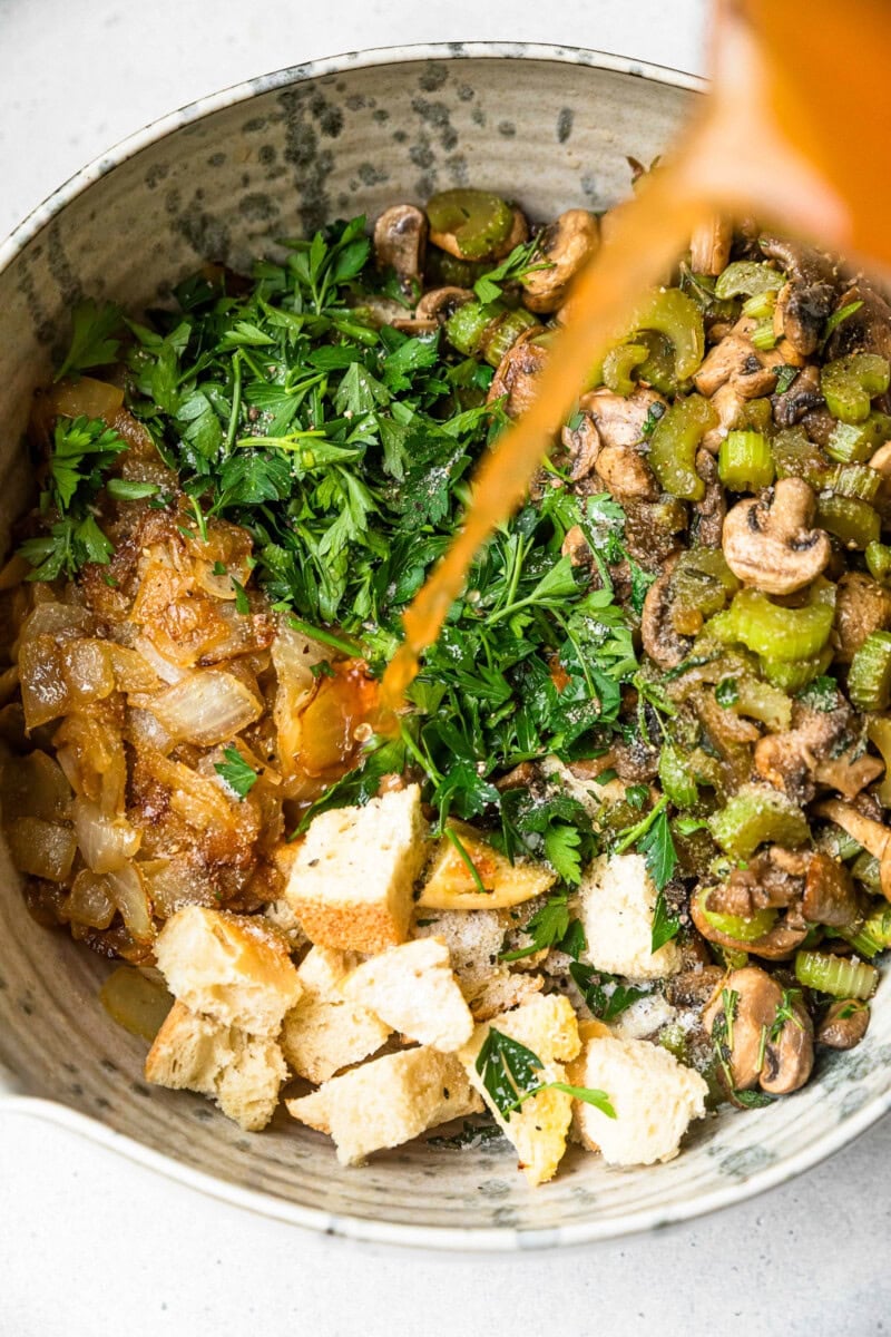 Sourdough Stuffing with Caramelized Onions and Mushrooms - Skinnytaste