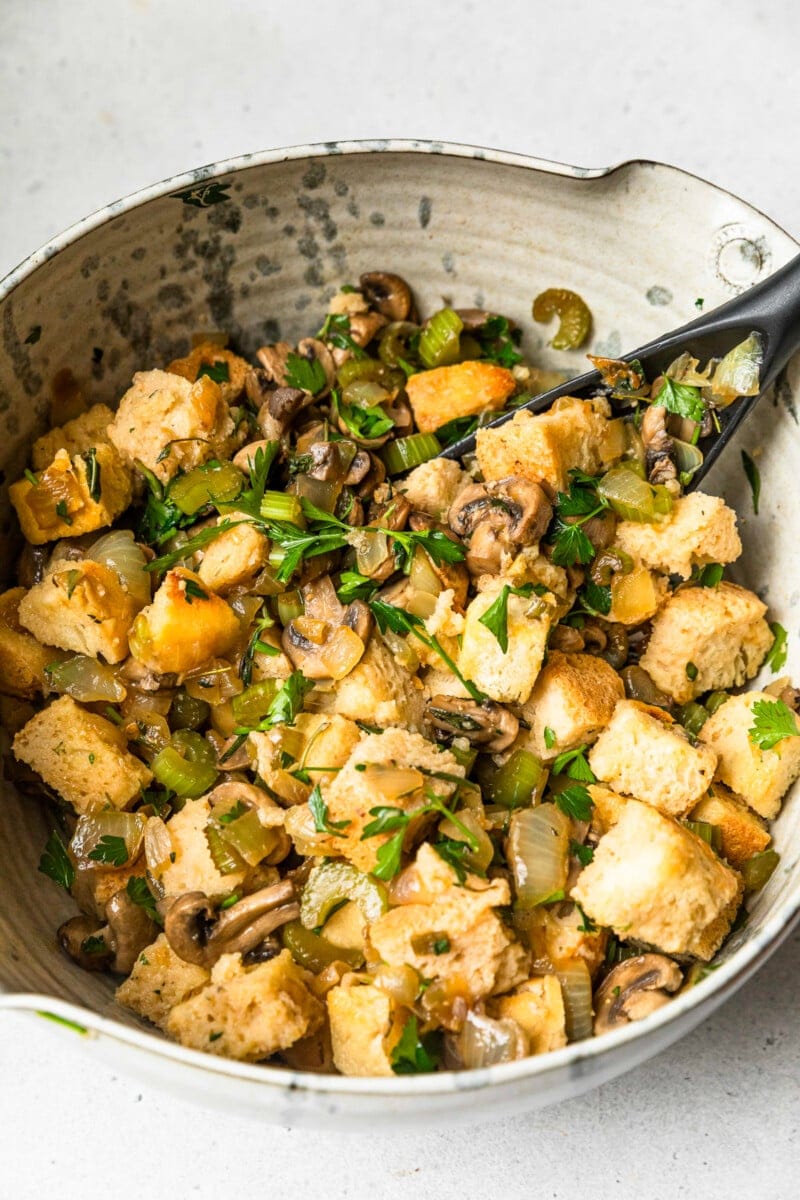 Sourdough Stuffing with Caramelized Onions and Mushrooms - Skinnytaste