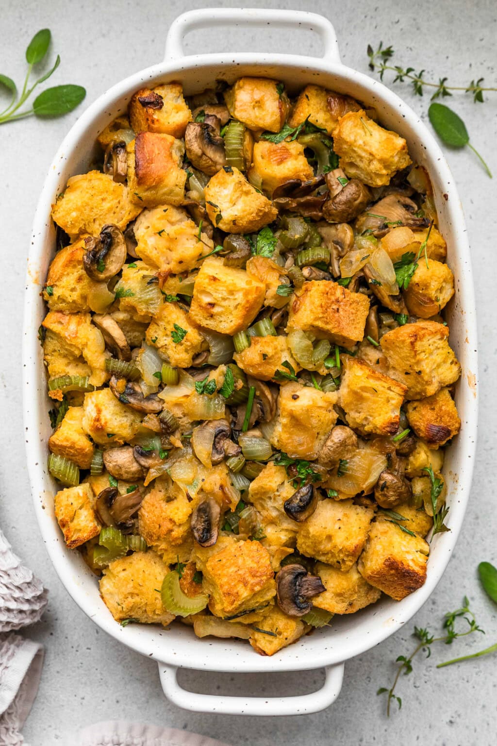 Sourdough Stuffing with Caramelized Onions and Mushrooms - Skinnytaste