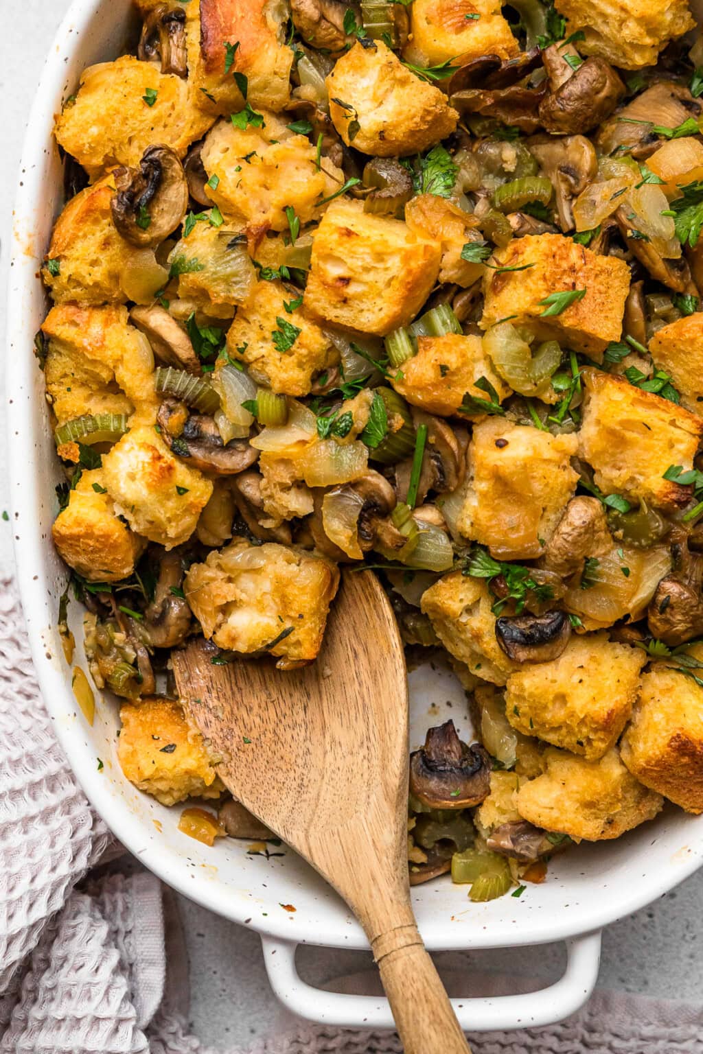 Sourdough Stuffing with Caramelized Onions and Mushrooms - Skinnytaste