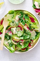 Green Goddess Caesar Salad with Chicken