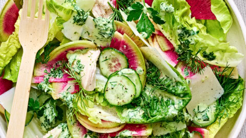 Green Goddess Caesar Salad with Chicken