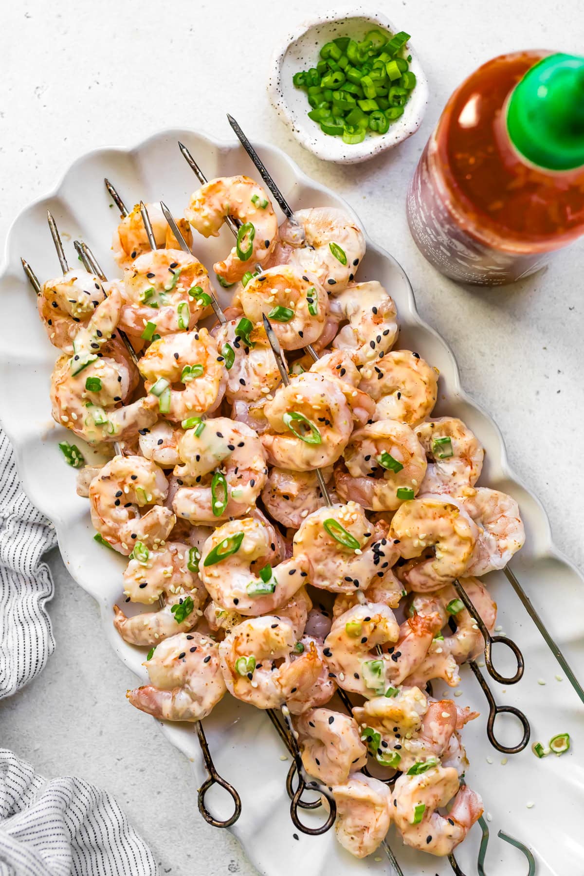 Bang Bang Shrimp Skewers