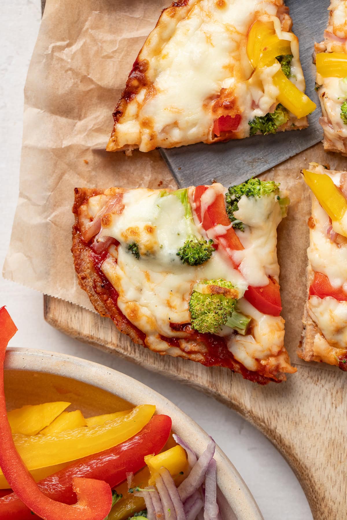Chicken Crust Pizza slice