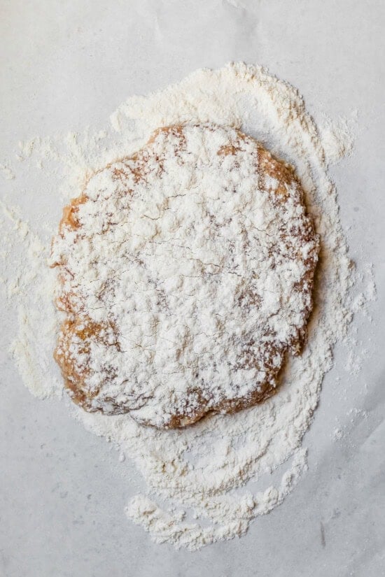 flour over chicken