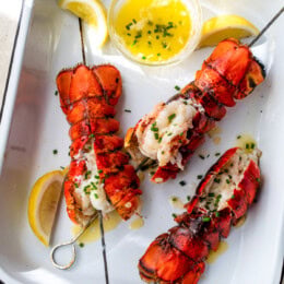 Grilled Lobster Tail Skewers