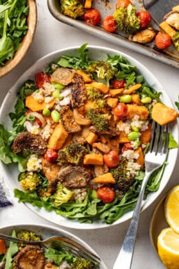 Vegan Quinoa Bowls with Roasted Vegetables