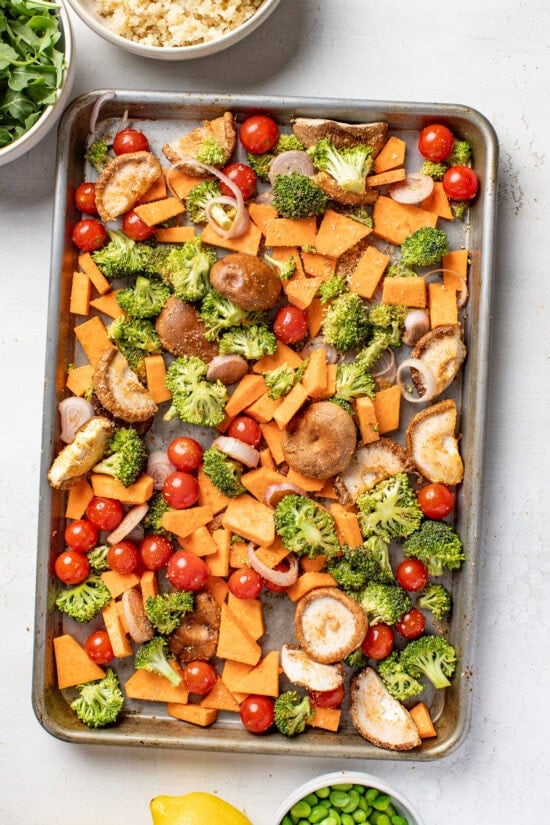 Roasted Vegetables on a sheet pan