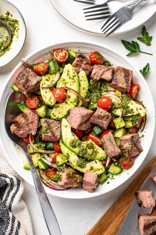 Fresh Chopped Chimichurri Steak Salad