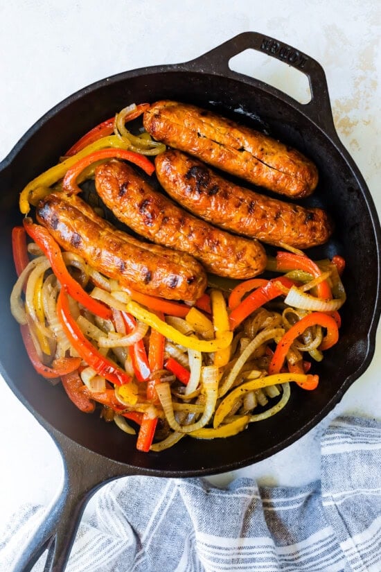 Sausage, peppers, onions