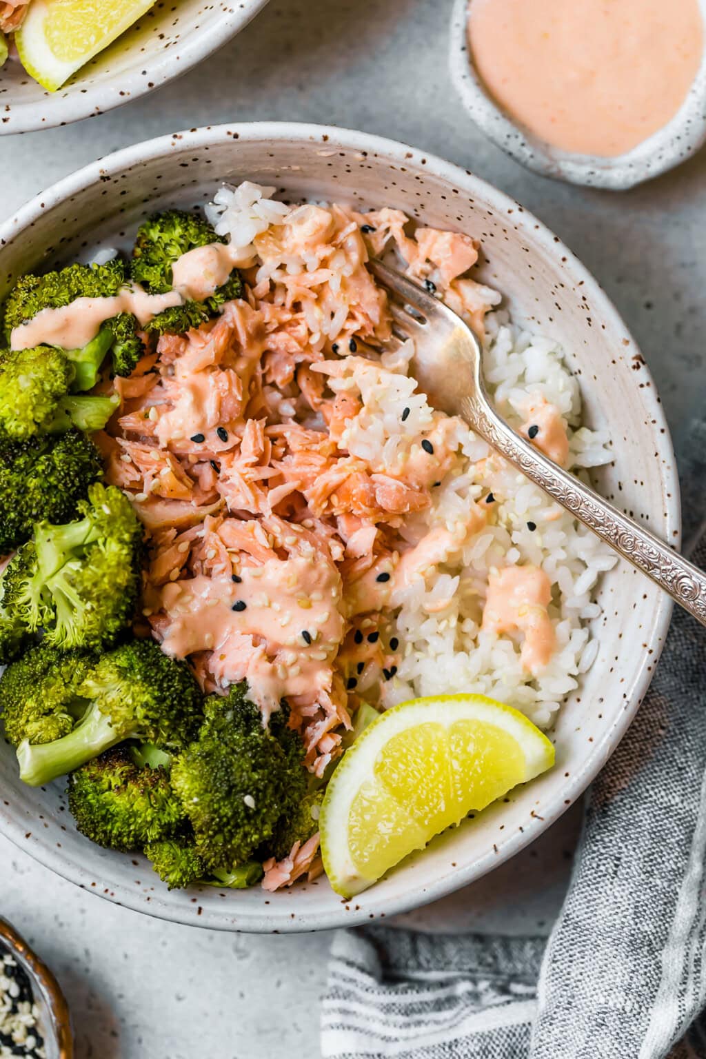 Smashed Salmon Broccoli Rice Bowls (Sheet Pan Dinner) - Skinnytaste