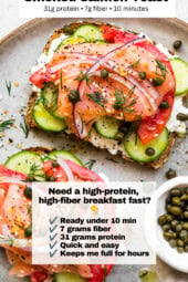 High Protein Smoked Salmon Toast