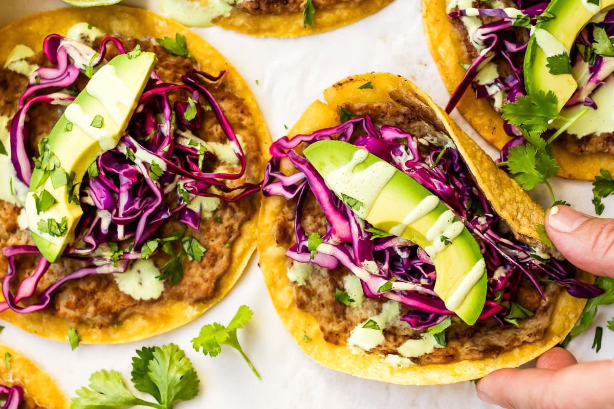 Chicken Smash Tacos with Creamy Jalapeno Sauce