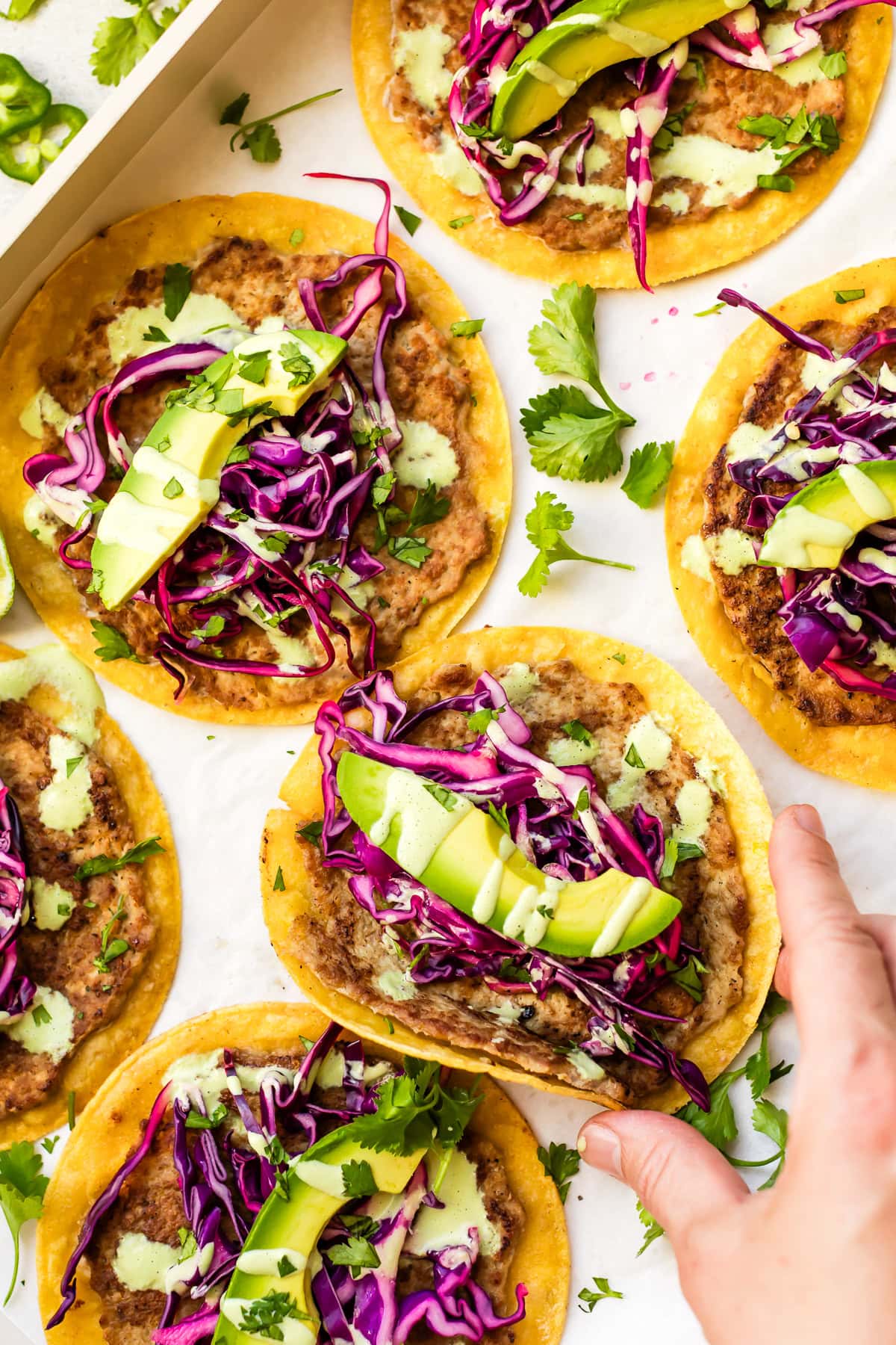 Chicken Smash Tacos with Jalapeño Sauce