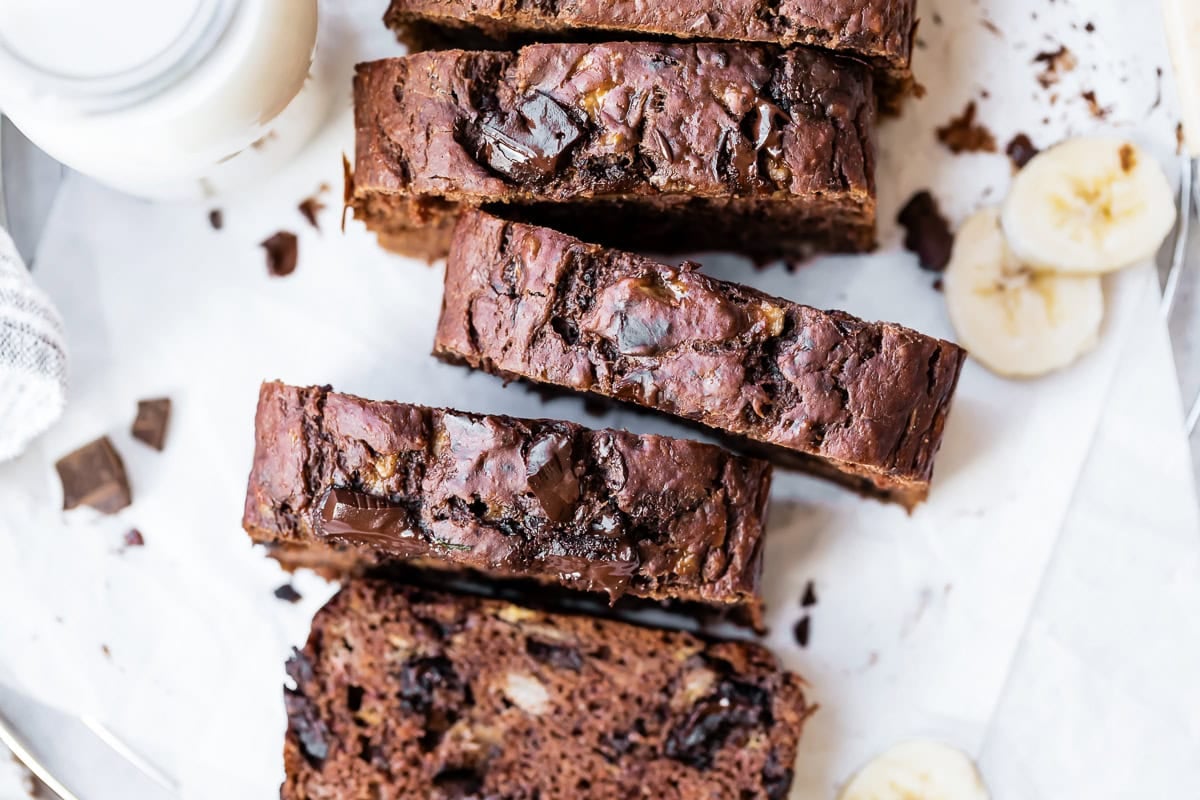 Chocolate Banana Bread (Moist and Easy)