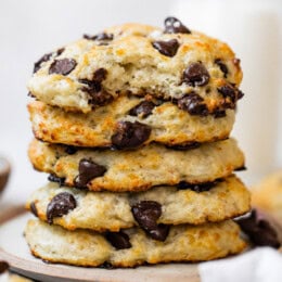 Soft cottage cheese chocolate chip cookie with melted chocolate chips