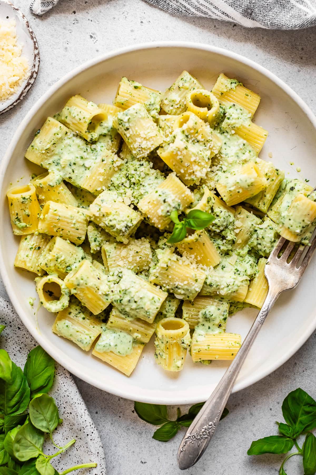 Creamy Pesto Pasta (With Cottage Cheese)