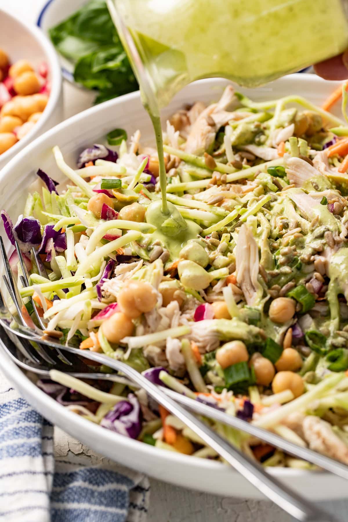 Green Goddess Chicken Chickpea Salad