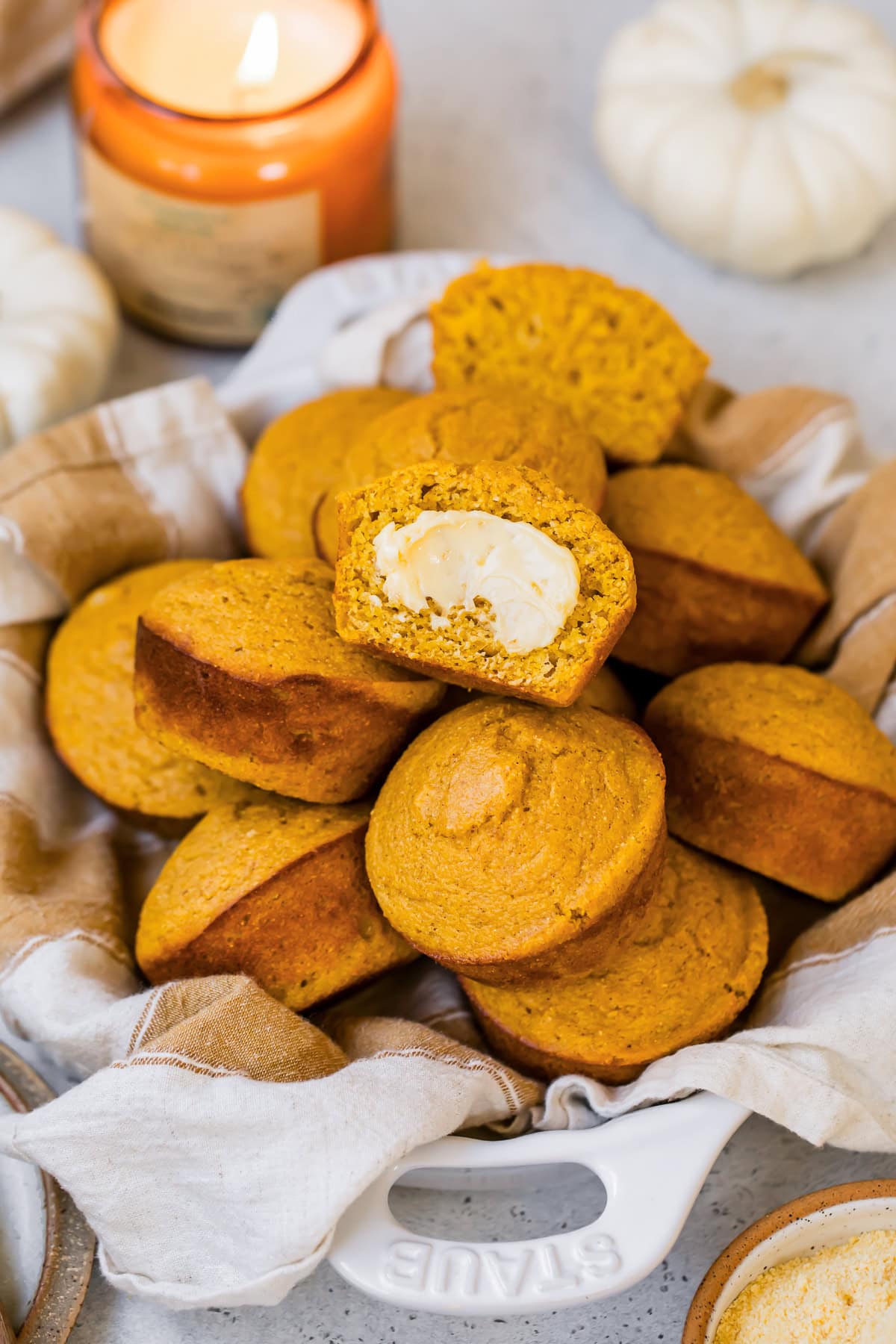 Pumpkin Cornbread Muffins