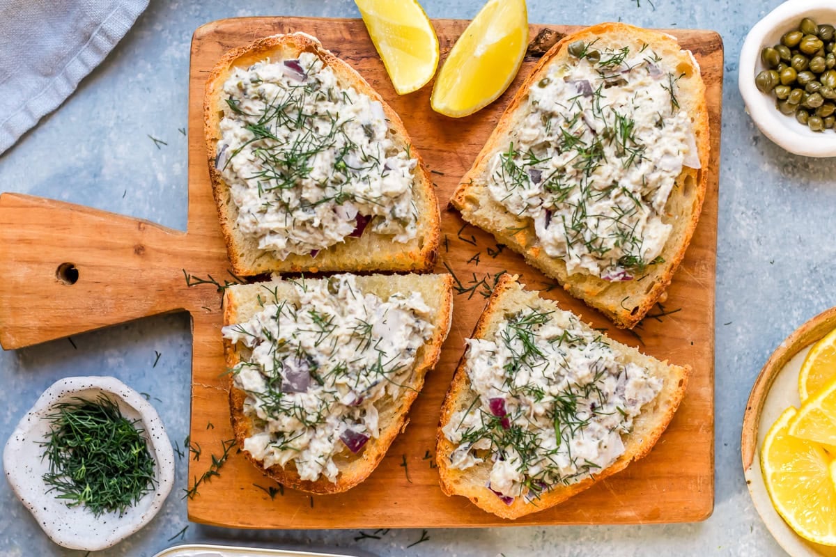 Easy Sardine Salad with Lemon, Capers and Dill