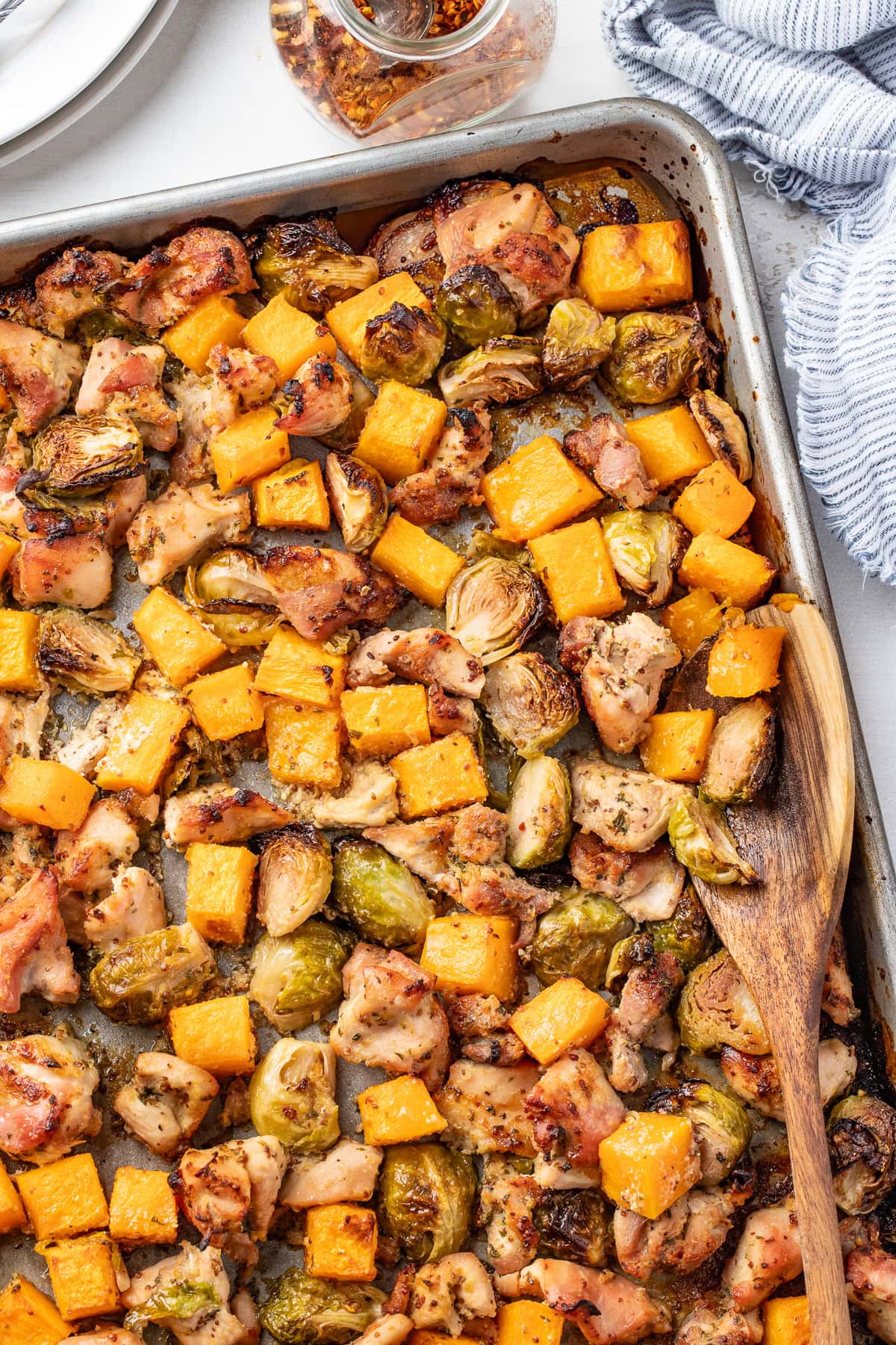 Maple Dijon Sheet Pan Chicken with Fall Vegetables