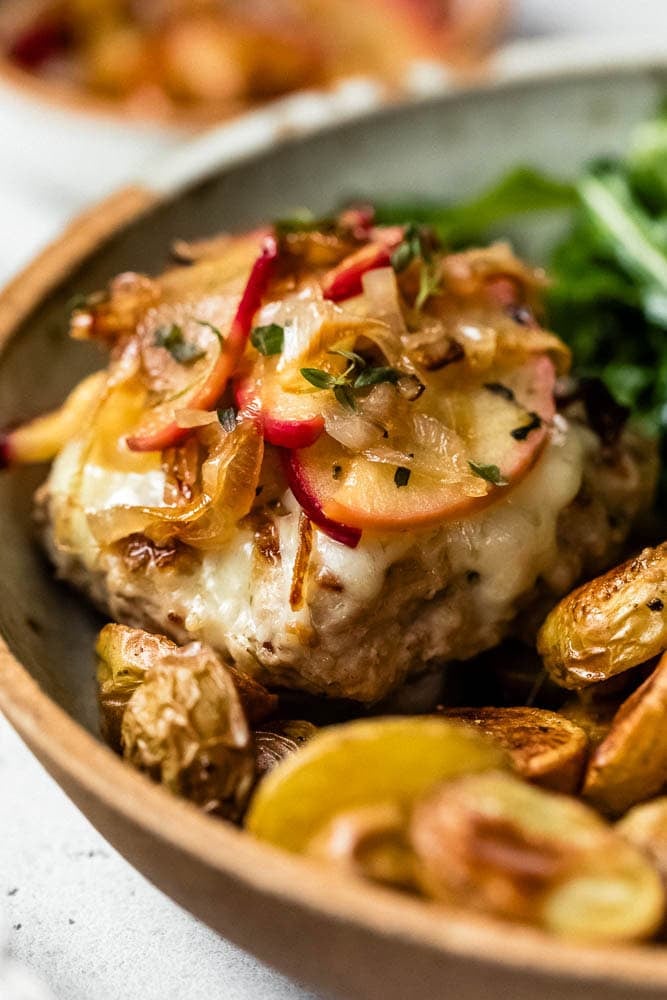 Turkey Burgers with Apples and Gruyère