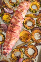 Bacon-Wrapped Pork Tenderloin (Sheet Pan Dinner)