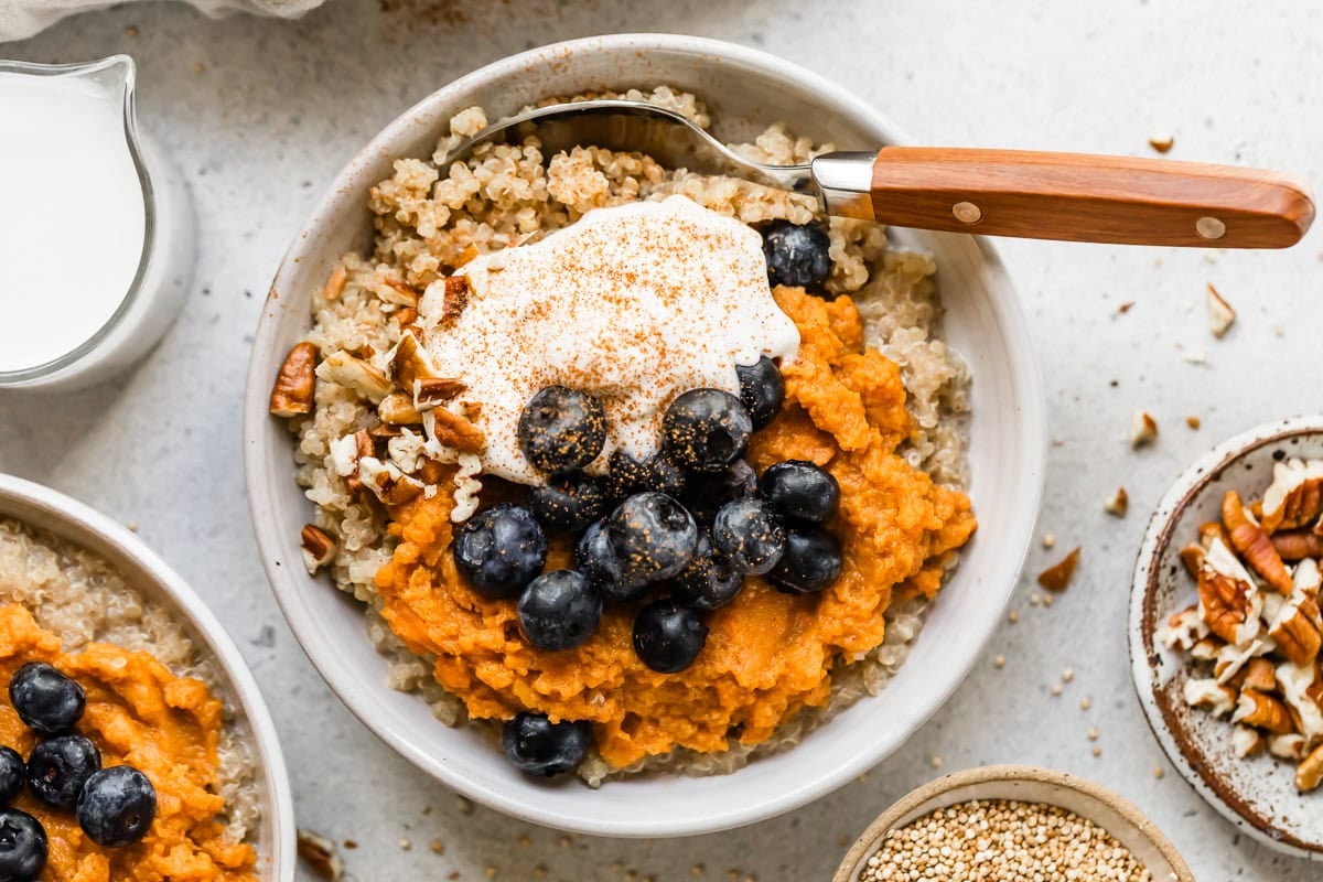 Sweet Potato Pie Quinoa Breakfast Bowl