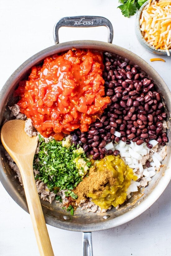 Turkey and Black Bean Enchilada filling